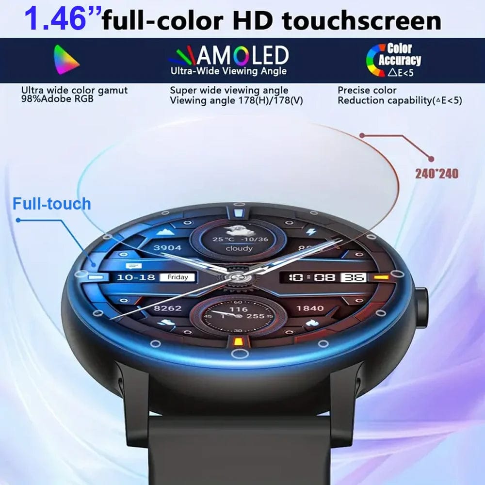 Planet Gates LAXASFIT Smart Watch Full Touch Screen Sports Fitness Tracker IP68 Waterproof Bluetooth Smart Watch Men Women Smart Watch 2024