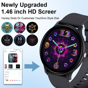 Planet Gates LAXASFIT Smart Watch Full Touch Screen Sports Fitness Tracker IP68 Waterproof Bluetooth Smart Watch Men Women Smart Watch 2024