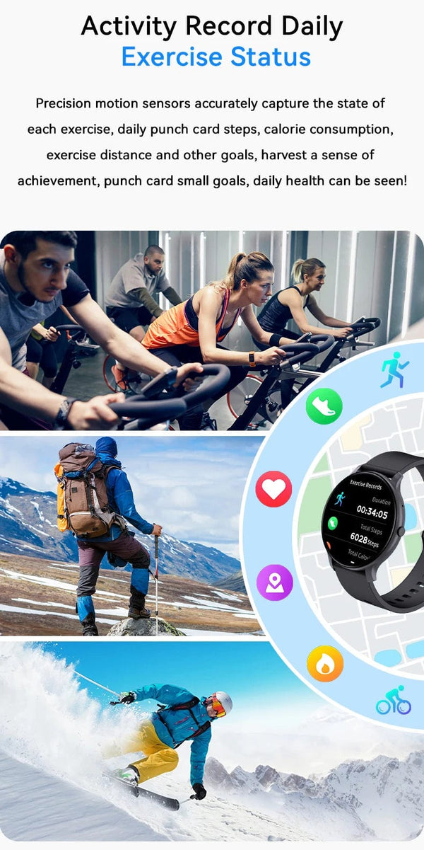 Planet Gates LAXASFIT Smart Watch Full Touch Screen Sports Fitness Tracker IP68 Waterproof Bluetooth Smart Watch Men Women Smart Watch 2024