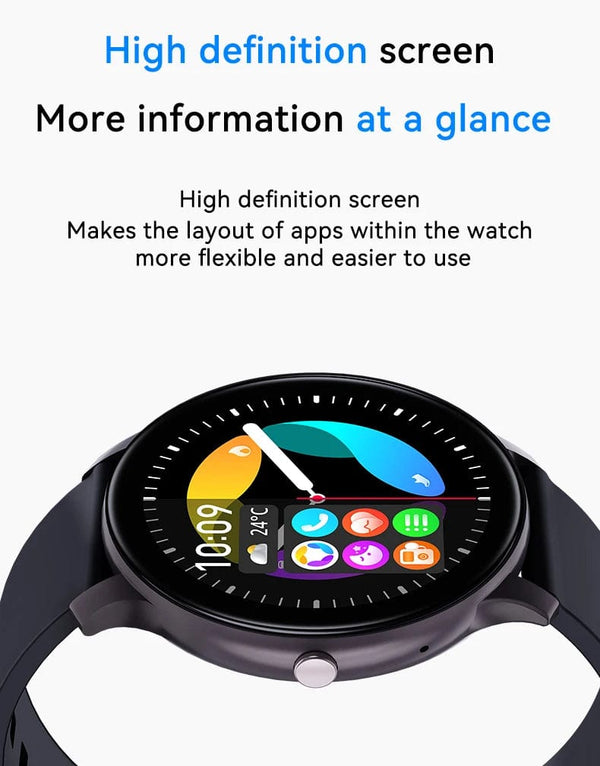 Planet Gates LAXASFIT Smart Watch Full Touch Screen Sports Fitness Tracker IP68 Waterproof Bluetooth Smart Watch Men Women Smart Watch 2024
