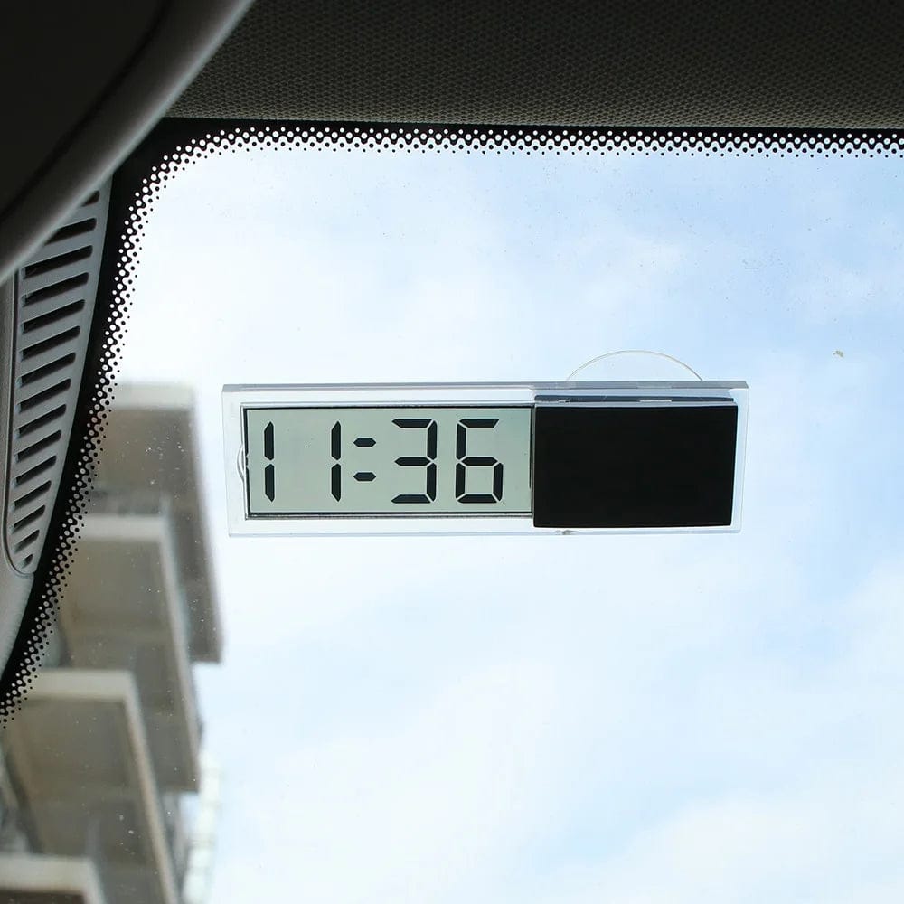 Planet Gates LCD Display Mini Portable Electronic Window Clock With Suction Cup  Watch Car Interior Ornament Accessories