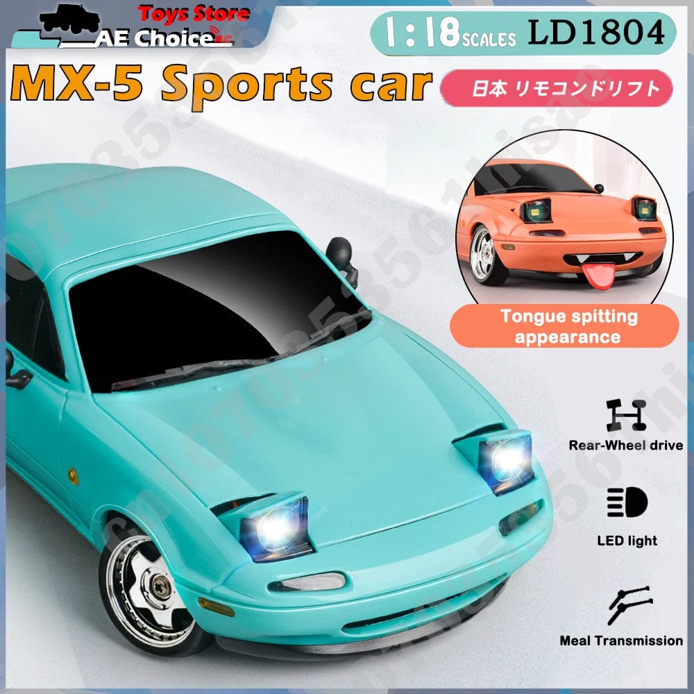 Planet Gates LDRC LD1804 RC Drift Car 1/18 Model  2.4G 2WD ESP Gyroscope LED Lights Full Scale Controlled Model Children Car Toys Gifts