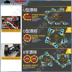 Planet Gates LDRC LD1804 RC Drift Car 1/18 Model  2.4G 2WD ESP Gyroscope LED Lights Full Scale Controlled Model Children Car Toys Gifts