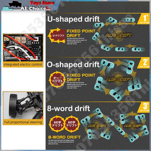 Planet Gates LDRC LD1804 RC Drift Car 1/18 Model  2.4G 2WD ESP Gyroscope LED Lights Full Scale Controlled Model Children Car Toys Gifts