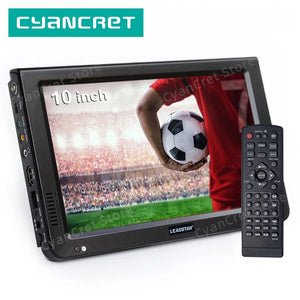 Planet Gates LEADSTAR 10 inch HD Portable TV DVB-T2 ATSC ISDB-T tdt Digital and Analog mini small Car Television Support USB SD MP4 H.265 AC3