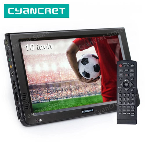 Planet Gates LEADSTAR 10 inch HD Portable TV DVB-T2 ATSC ISDB-T tdt Digital and Analog mini small Car Television Support USB SD MP4 H.265 AC3