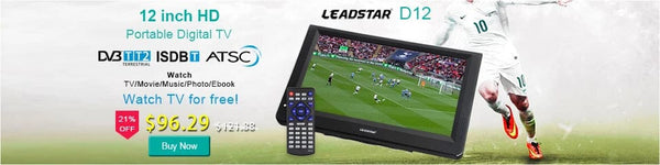 Planet Gates LEADSTAR 10 inch HD Portable TV DVB-T2 ATSC ISDB-T tdt Digital and Analog mini small Car Television Support USB SD MP4 H.265 AC3