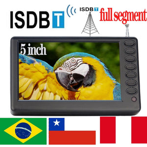 Planet Gates LEADSTAR D5 Rechargeable 5 Inch ISDB T DVB T2 ATSC Portable Mini Digital Tv With Full Segment Decoder Battery Pocket Tv Isdbt D5