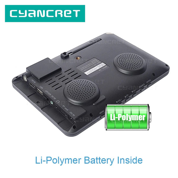 Planet Gates LEADSTAR D8 Portable TV 8 Inch DVB-T2 ATSC ISDB-T TDT Digital and Analog Mini Small Car Television Support USB TF MP4 H.265 AC3