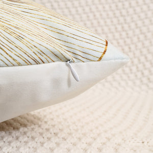 Planet Gates Leaf 1pc, Ginkgo Leaf Fresh Style Polyester Cushion Cover, Pillow Cover, Bedroom Accessories, Sofa Cushion Cover, Collectible Buildings Accessories (Cushion Is Not Included)