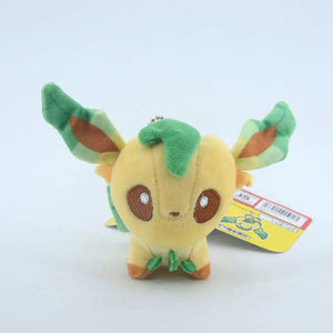 Planet Gates Leafeon / 10cm Pokemon Eevee Stuffed Plush Doll Q Version Sylveon Eeveelution Glaceon Leafeon Umbreon Espeon Jolteon Vaporeon Pet Elves Gift