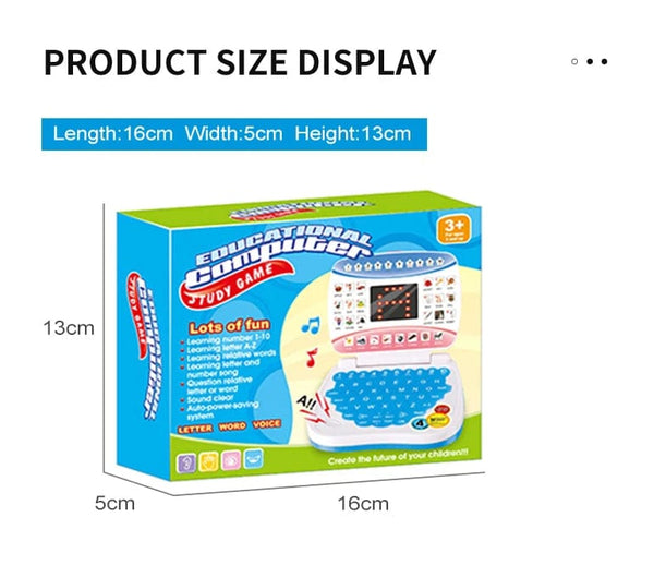 Planet Gates Learning Machine Laptop Computer Child Electronic Preschool Language Education Toys Gift Toddler Kid Developing Cognitive Skills