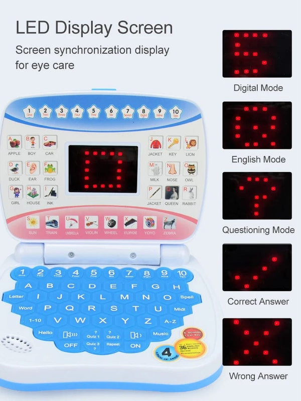 Planet Gates Learning Machine Laptop Computer Child Electronic Preschool Language Education Toys Gift Toddler Kid Developing Cognitive Skills