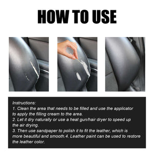 Planet Gates Leather Filler Paste Car Seat Scratch Repair Sofa Leather Broken Renovation Repair Paste