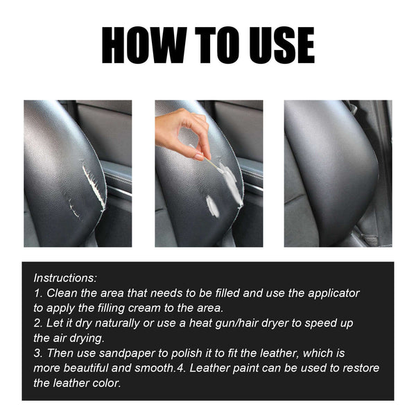 Planet Gates Leather Filler Paste Car Seat Scratch Repair Sofa Leather Broken Renovation Repair Paste
