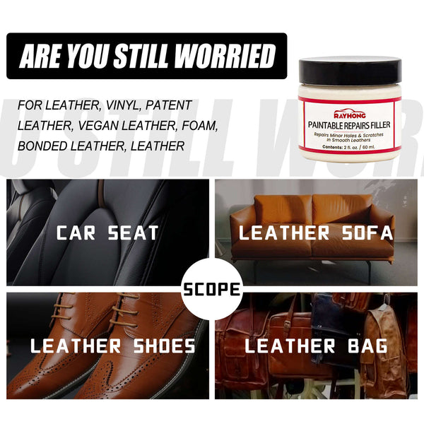 Planet Gates Leather Filler Paste Car Seat Scratch Repair Sofa Leather Broken Renovation Repair Paste