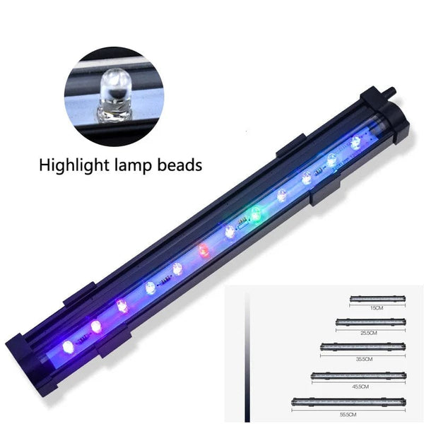 Planet Gates LED Air Bubble Light Aquarium Lamp Underwater Submersible Fish Tank Light Color Changing Making Oxygen for Fish Tank