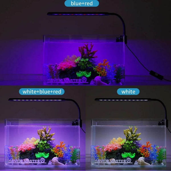 Planet Gates LED Aquarium Light For Aquatic Plant Flexible Head Aluminum Alloy 6w 10w 14w Ultra thin Fish Tank Lamp 100~240V