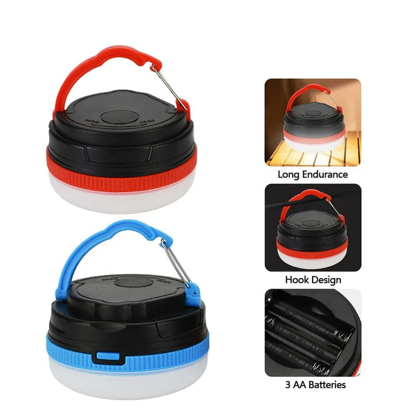 Planet Gates LED Camping Light 3 Lighting Modes Hanging Camp Lamp Emergency Light with Magnet for Outdoor Work Tent Hiking