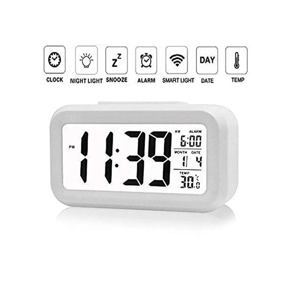 Planet Gates LED Digital Alarm Clock Backlight Snooze Data Time Calendar Desktop Multifunction Electronic Backlight Table Clock
