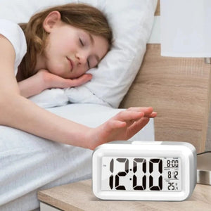 Planet Gates LED Digital Alarm Clock Backlight Snooze Data Time Calendar Desktop Multifunction Electronic Backlight Table Clock