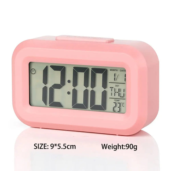 Planet Gates LED Digital Alarm Clock Backlight Snooze Data Time Calendar Desktop Multifunction Electronic Backlight Table Clock