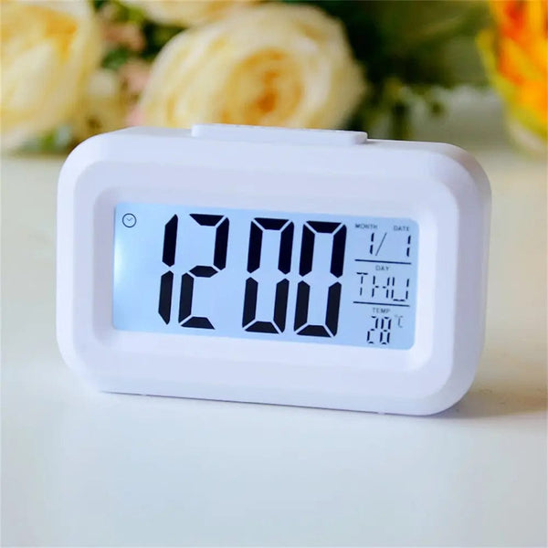 Planet Gates LED Digital Alarm Clock Backlight Snooze Data Time Calendar Desktop Multifunction Electronic Backlight Table Clock