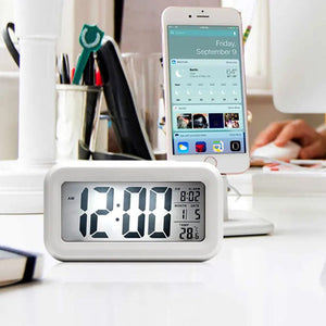 Planet Gates LED Digital Alarm Clock Backlight Snooze Data Time Calendar Desktop Multifunction Electronic Backlight Table Clock