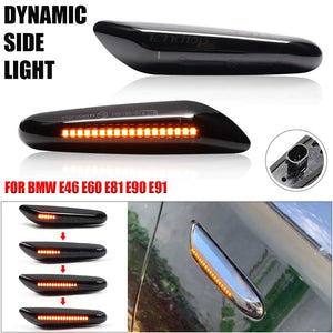Planet Gates LED Dynamic Side Marker Mirror Indicator Lamp Flowing Water Turn Signal Light For BMW E90 E91 E92 E93 E60 E87 E82 E61 E46 X1 X3