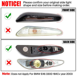 Planet Gates LED Dynamic Side Marker Mirror Indicator Lamp Flowing Water Turn Signal Light For BMW E90 E91 E92 E93 E60 E87 E82 E61 E46 X1 X3