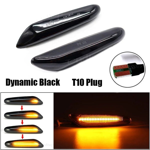 Planet Gates LED Dynamic Side Marker Mirror Indicator Lamp Flowing Water Turn Signal Light For BMW E90 E91 E92 E93 E60 E87 E82 E61 E46 X1 X3