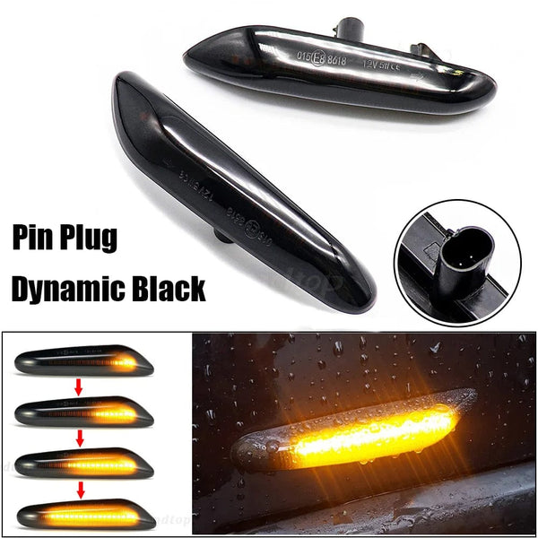 Planet Gates LED Dynamic Side Marker Mirror Indicator Lamp Flowing Water Turn Signal Light For BMW E90 E91 E92 E93 E60 E87 E82 E61 E46 X1 X3