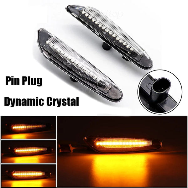 Planet Gates LED Dynamic Side Marker Mirror Indicator Lamp Flowing Water Turn Signal Light For BMW E90 E91 E92 E93 E60 E87 E82 E61 E46 X1 X3
