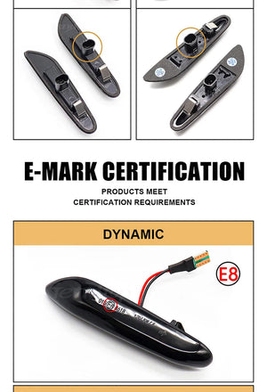 Planet Gates LED Dynamic Side Marker Mirror Indicator Lamp Flowing Water Turn Signal Light For BMW E90 E91 E92 E93 E60 E87 E82 E61 E46 X1 X3