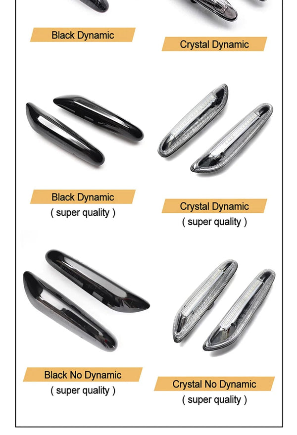 Planet Gates LED Dynamic Side Marker Mirror Indicator Lamp Flowing Water Turn Signal Light For BMW E90 E91 E92 E93 E60 E87 E82 E61 E46 X1 X3