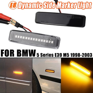 Planet Gates Led Dynamic Turn Signal Light Side Marker Fender Sequential Lamp Blinker Indicator Trim Cover For BMW 5 Series E39 1995-2003 M5