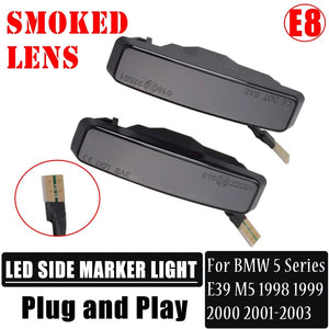 Planet Gates Led Dynamic Turn Signal Light Side Marker Fender Sequential Lamp Blinker Indicator Trim Cover For BMW 5 Series E39 1995-2003 M5