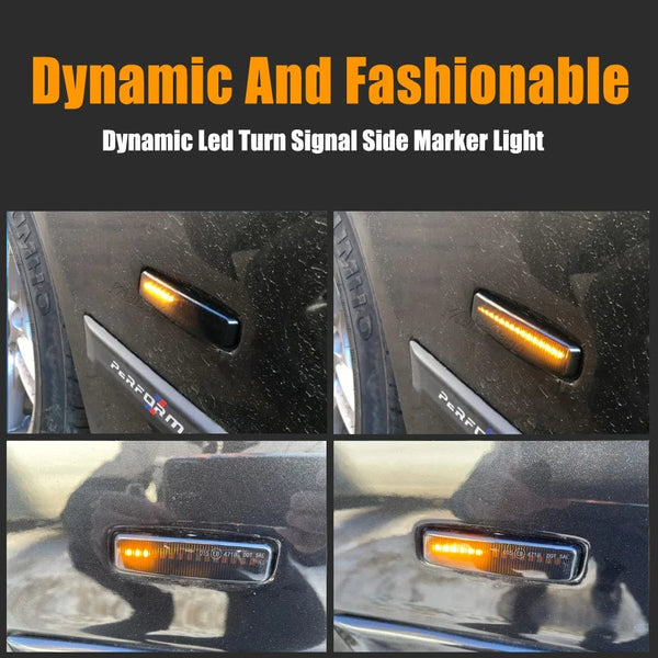 Planet Gates Led Dynamic Turn Signal Light Side Marker Fender Sequential Lamp Blinker Indicator Trim Cover For BMW 5 Series E39 1995-2003 M5