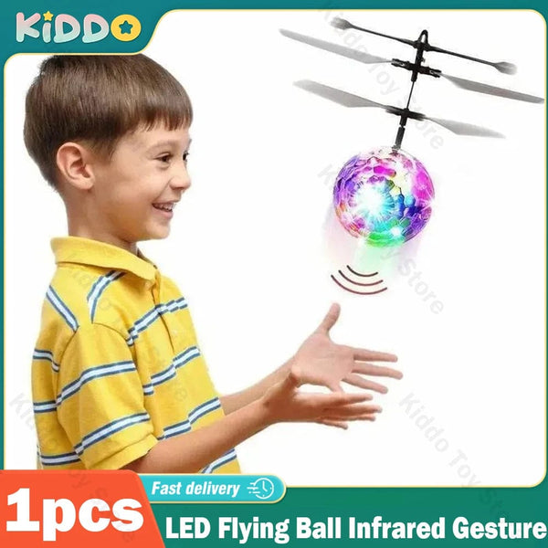 Planet Gates LED Flying Ball Infrared Induction Aircraft Gesture Control Toys Luminous Flight Balls Electronic Colorful Light Mini Helicopter