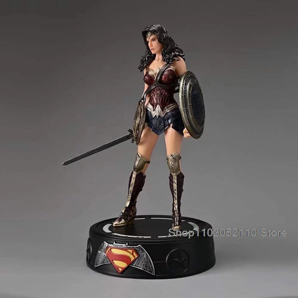Planet Gates LED Justice League Batman Wonder Women Superman Figure Model Toy Superheroes Figure Collectible toys Birthday Gifts 20cm
