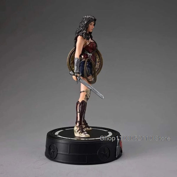 Planet Gates LED Justice League Batman Wonder Women Superman Figure Model Toy Superheroes Figure Collectible toys Birthday Gifts 20cm