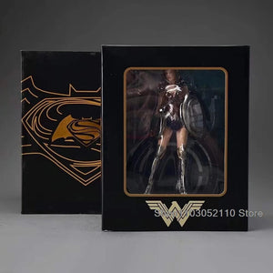 Planet Gates LED Justice League Batman Wonder Women Superman Figure Model Toy Superheroes Figure Collectible toys Birthday Gifts 20cm