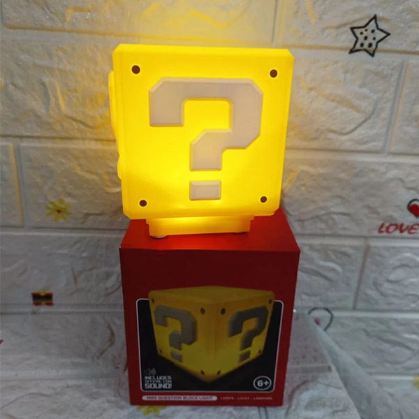 Planet Gates LED Question Mark Night Light Super Mario Bros Games Toy Children Night Light Bedroom Table Lamp USB Charging Kids Birthday Gift