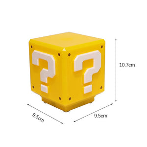 Planet Gates LED Question Mark Night Light Super Mario Bros Games Toy Children Night Light Bedroom Table Lamp USB Charging Kids Birthday Gift