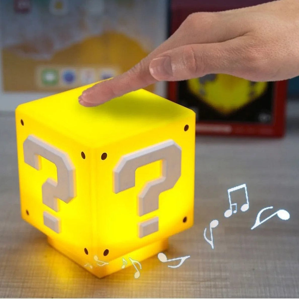 Planet Gates LED Question Mark Night Light Super Mario Bros Games Toy Children Night Light Bedroom Table Lamp USB Charging Kids Birthday Gift