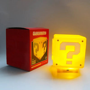 Planet Gates LED Question Mark Night Light Super Mario Bros Games Toy Children Night Light Bedroom Table Lamp USB Charging Kids Birthday Gift