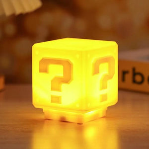 Planet Gates LED Question Mark Night Light Super Mario Bros Games Toy Children Night Light Bedroom Table Lamp USB Charging Kids Birthday Gift