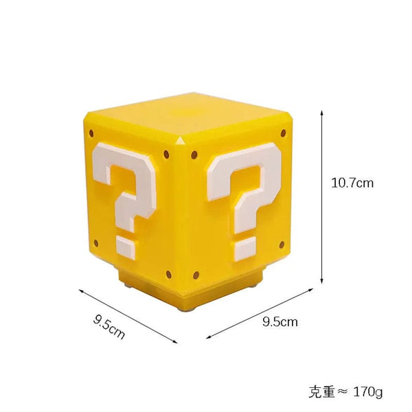 Planet Gates LED Question Mark Night Light Super Mario Bros Games Toy Children Night Light Bedroom Table Lamp USB Charging Kids Birthday Gift