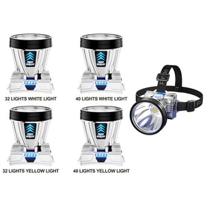 Planet Gates LED Rechargeable Headlamp Long-Range Head-Mounted Night Fishing Lamp Mining Headlight for Outdoor Camping Running Cycling