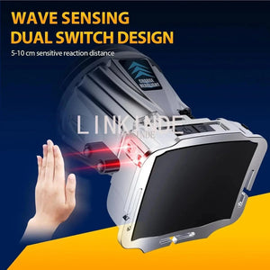 Planet Gates LED Strong Bald Headlight Ultra Bright Rechargeable Head Wear Flashlight Night Fishing Working Miner's Light Field Long Distance